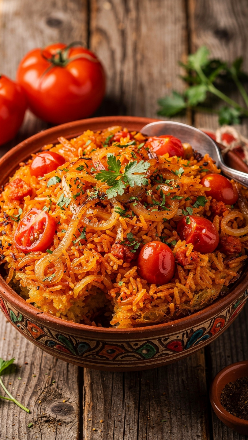Persian Tomato Rice (Dami Gojeh Farangi)