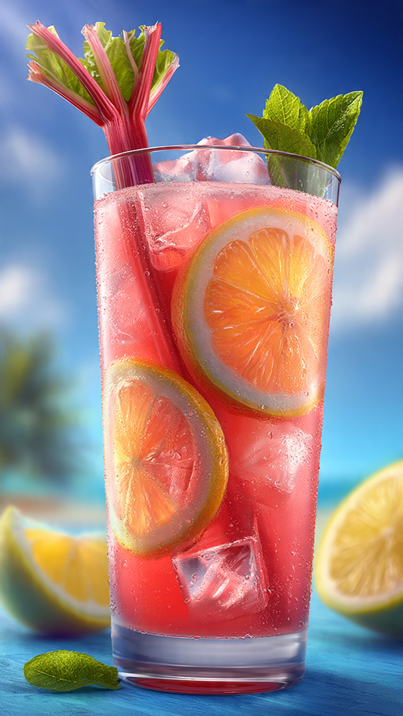 Fresh Rhubarb Lemonade