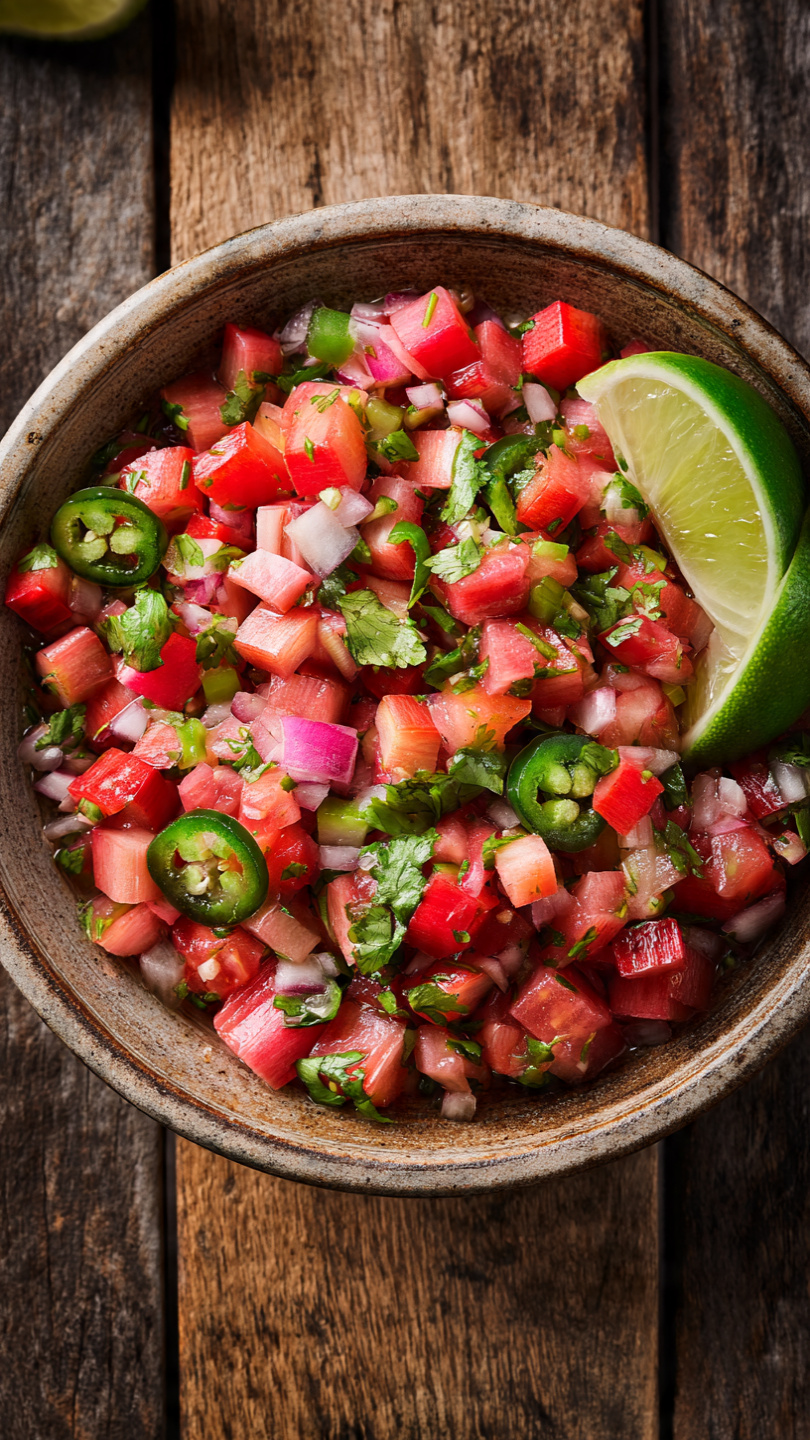 Rhubarb Pico de Gallo