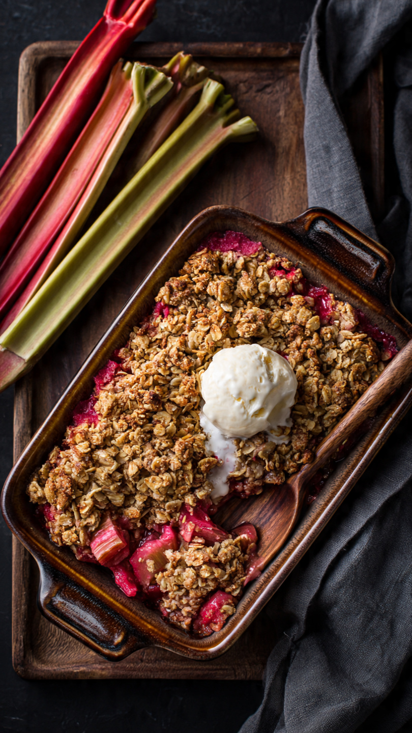 Rhubarb Granola Crisp