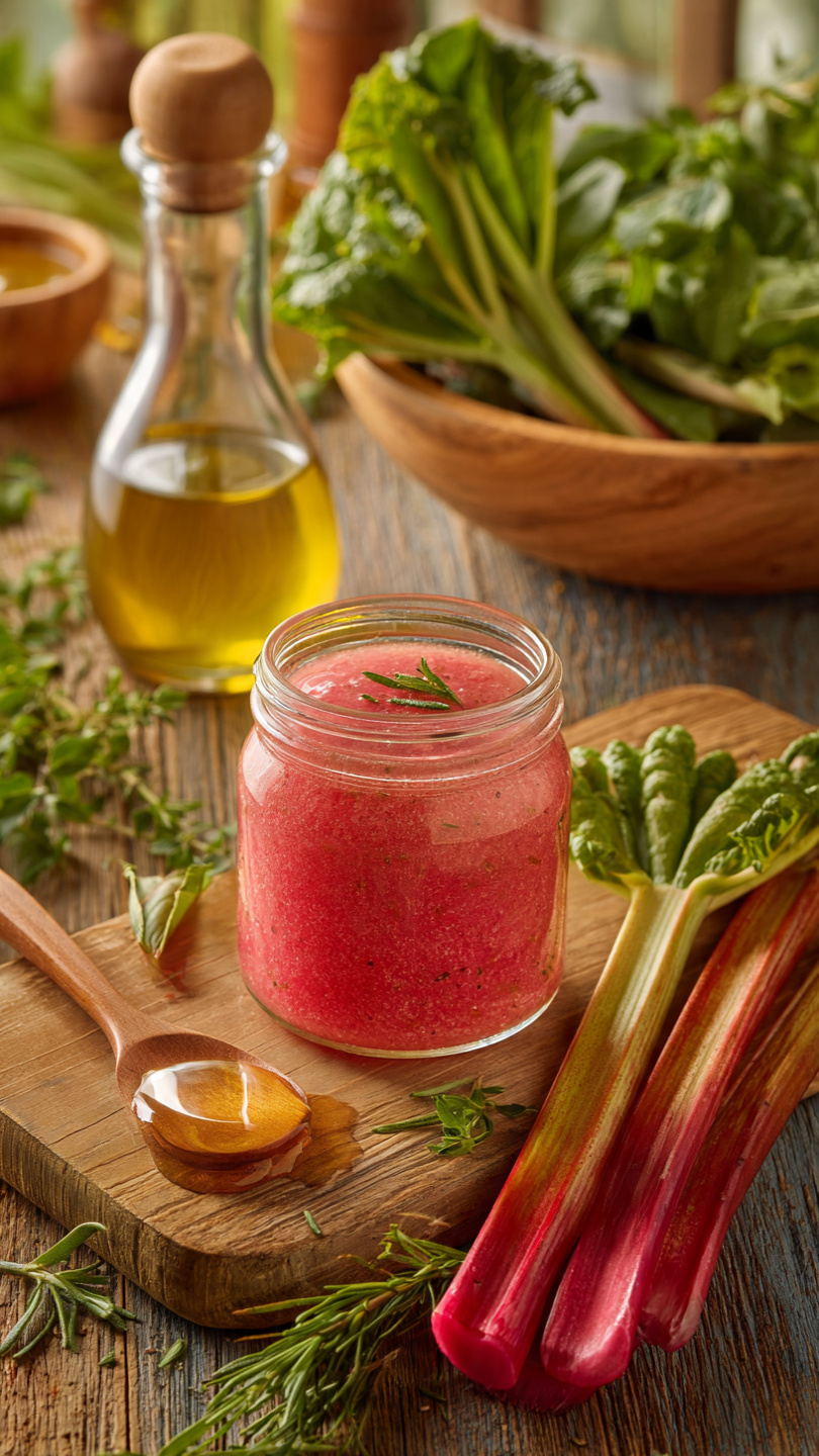 Rhubarb Vinaigrette Dressing