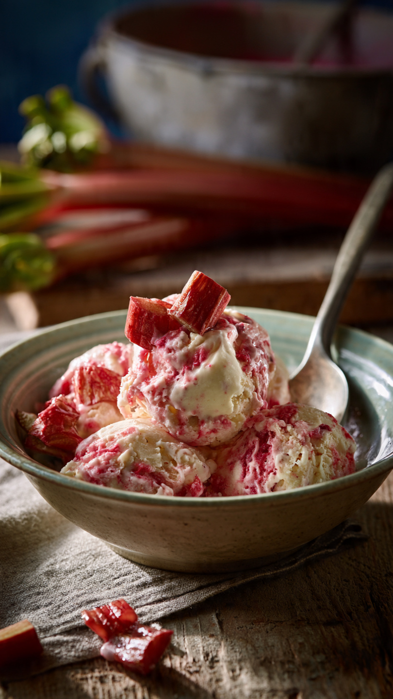 Rhubarb Ice Cream